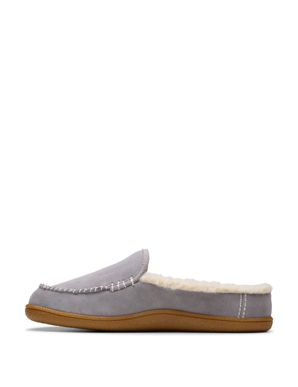 Suede Faux Fur Lined Mule Slippers 3 of 7