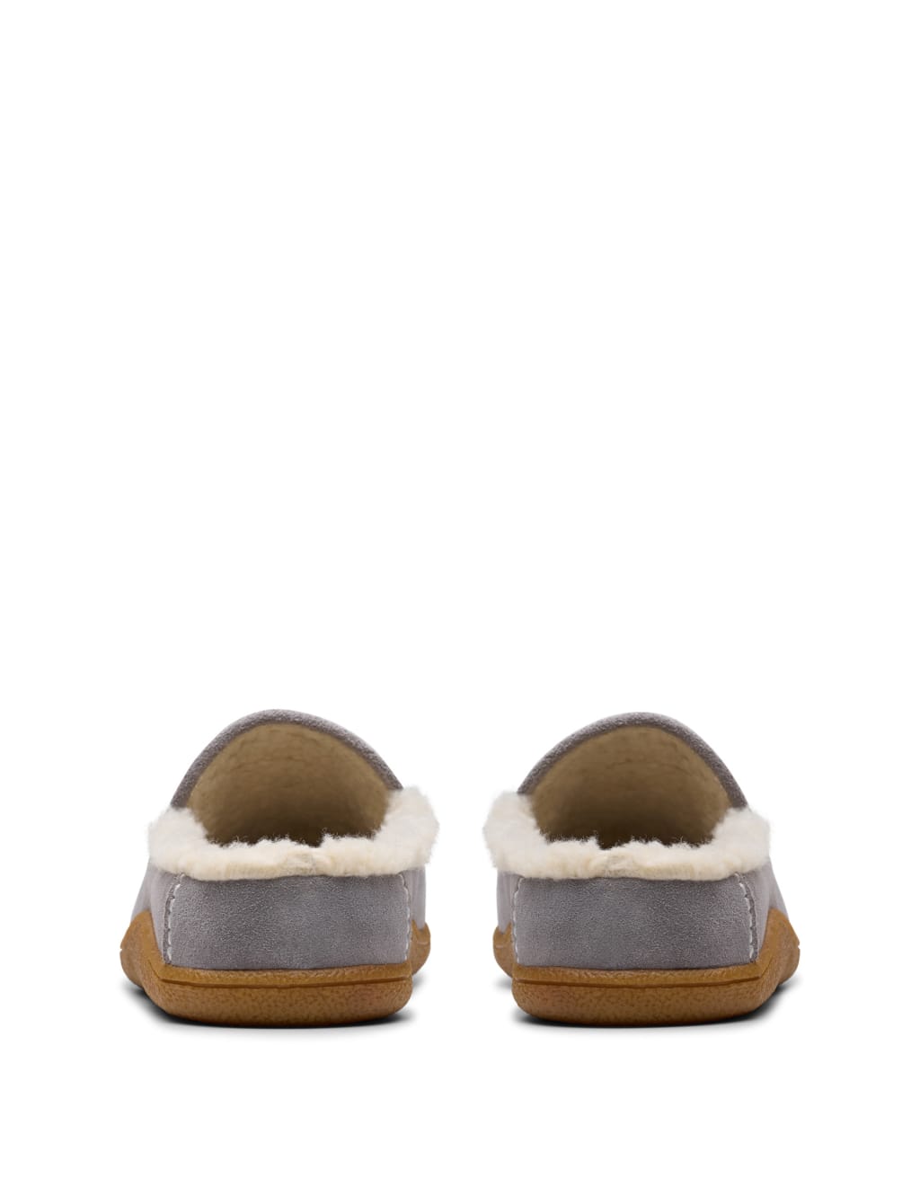 Suede Faux Fur Lined Mule Slippers 5 of 7
