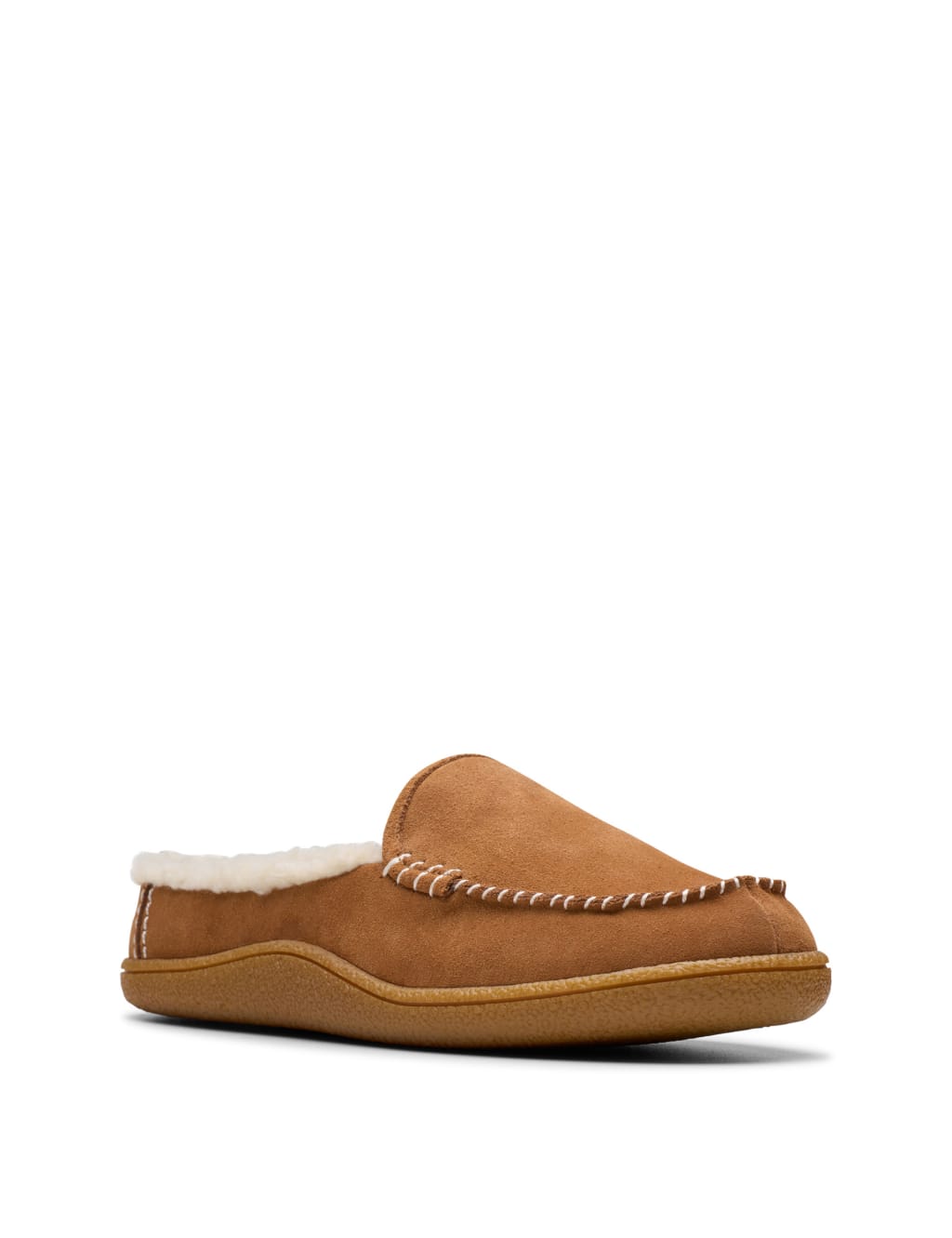 Suede Faux Fur Lined Mule Slippers 7 of 7