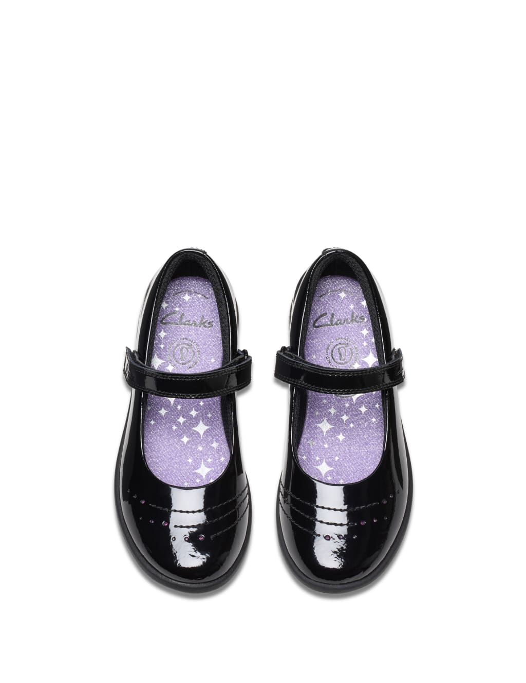 Kids' Patent Leather Riptape Mary Jane Shoes (10 Small - 2.5 Large) 2 of 8