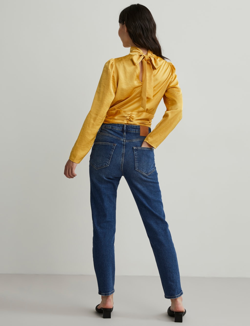 High Neck Bow Detail Long Sleeve Top 3 of 5