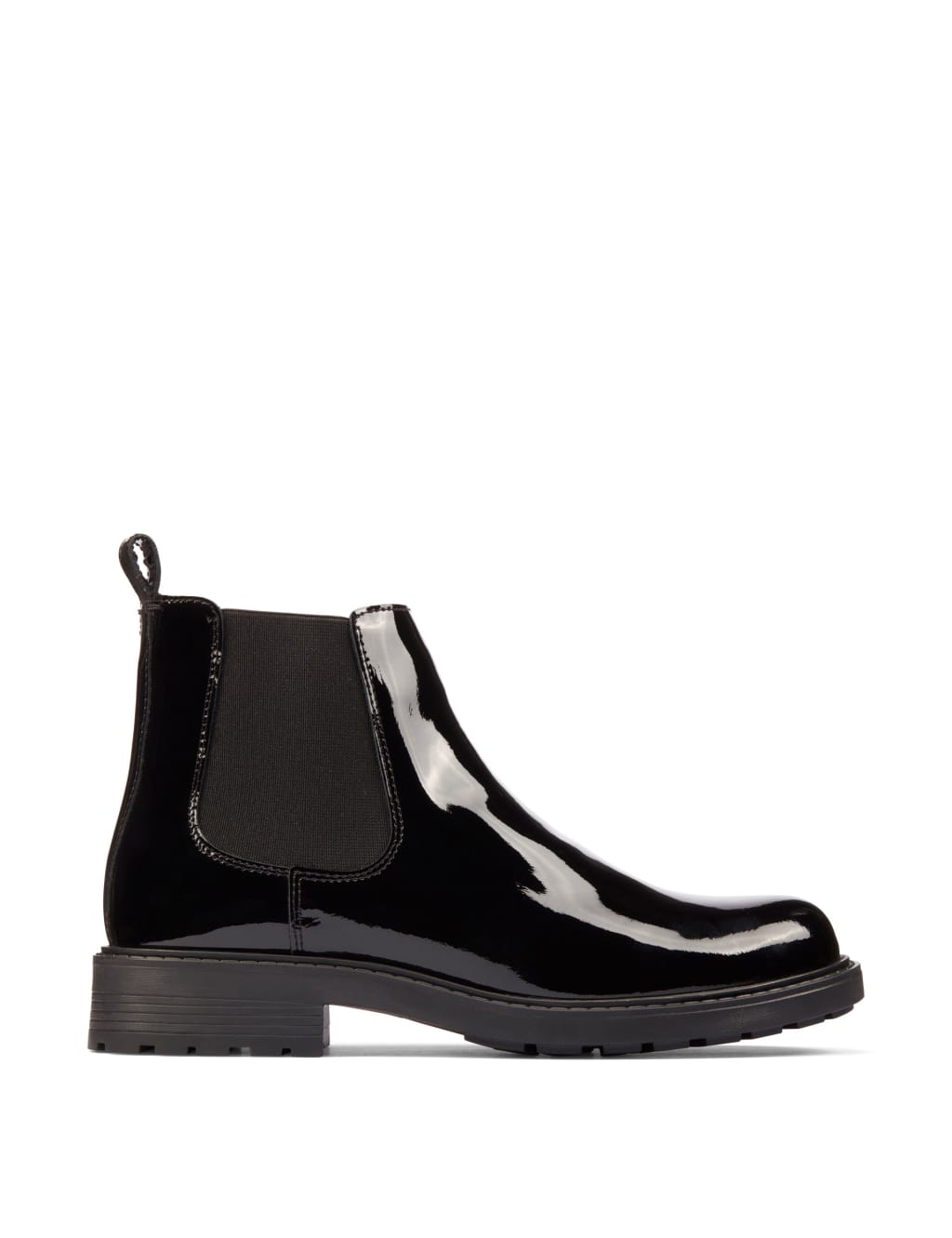Leather Chelsea Block Heel Ankle Boots Clarks M S