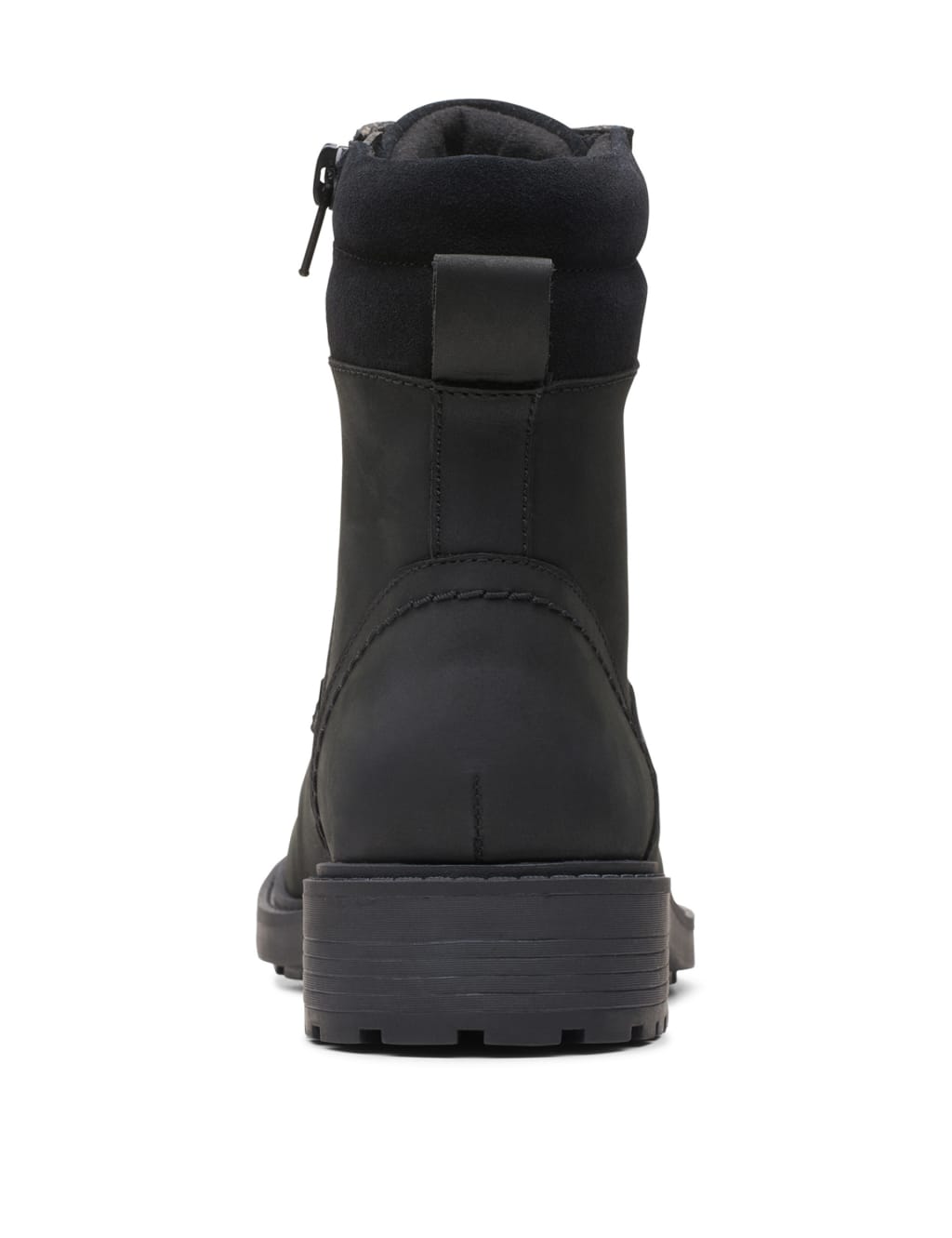 Block heel hiker boots top
