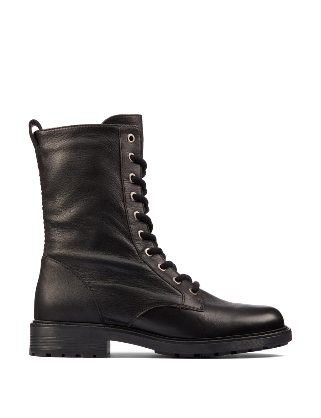 Leather Lace Up Block Heel Boots Clarks M S