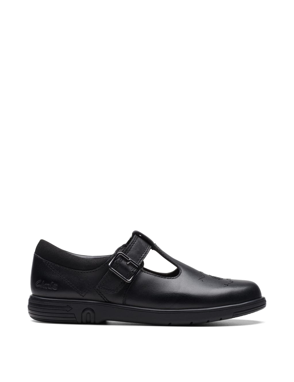 Kids Leather Riptape T Bar Shoes 8 Small 4 Large Clarks M S
