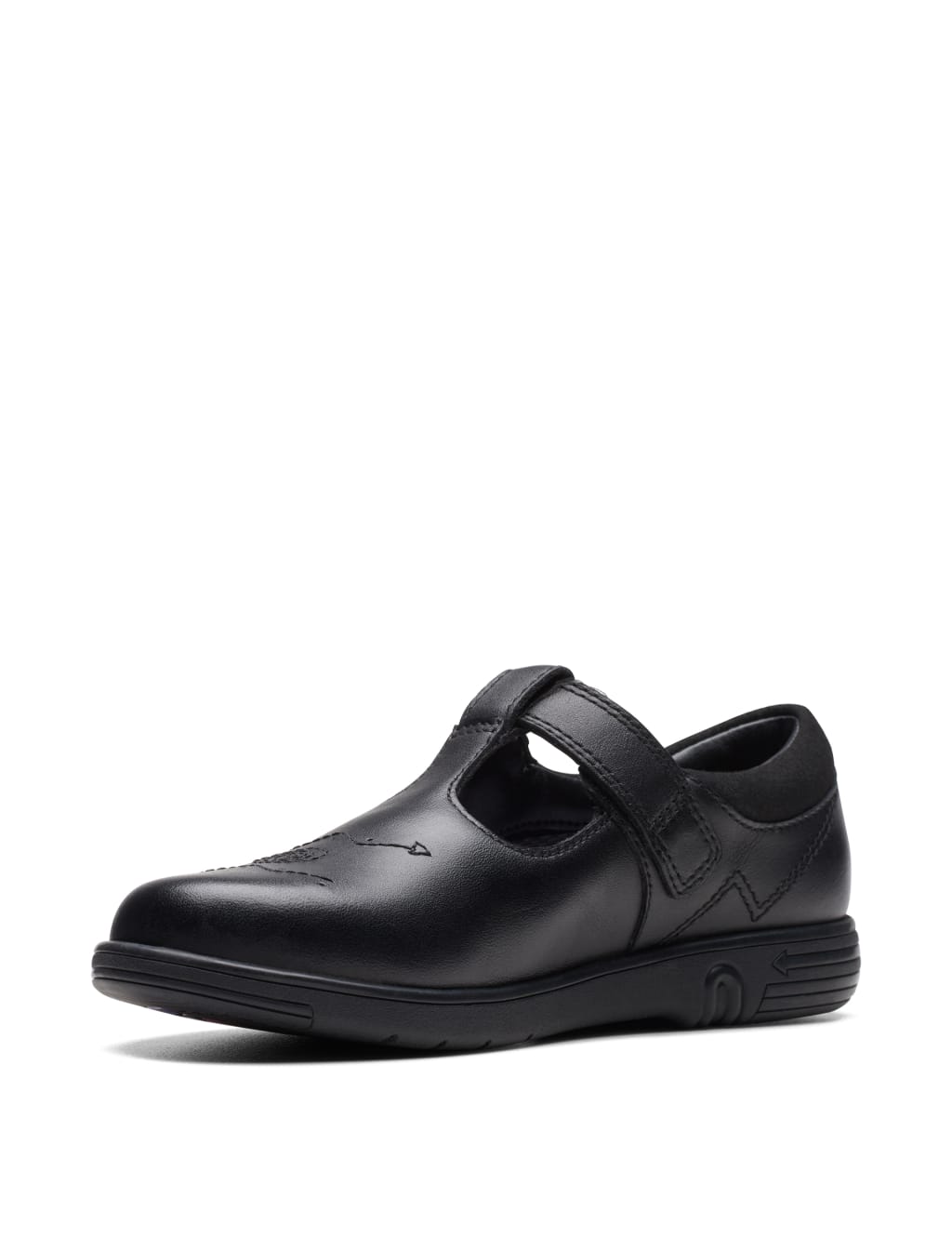Kids' Leather Riptape T-Bar Shoes (8 Small - 4 Large) 3 of 7