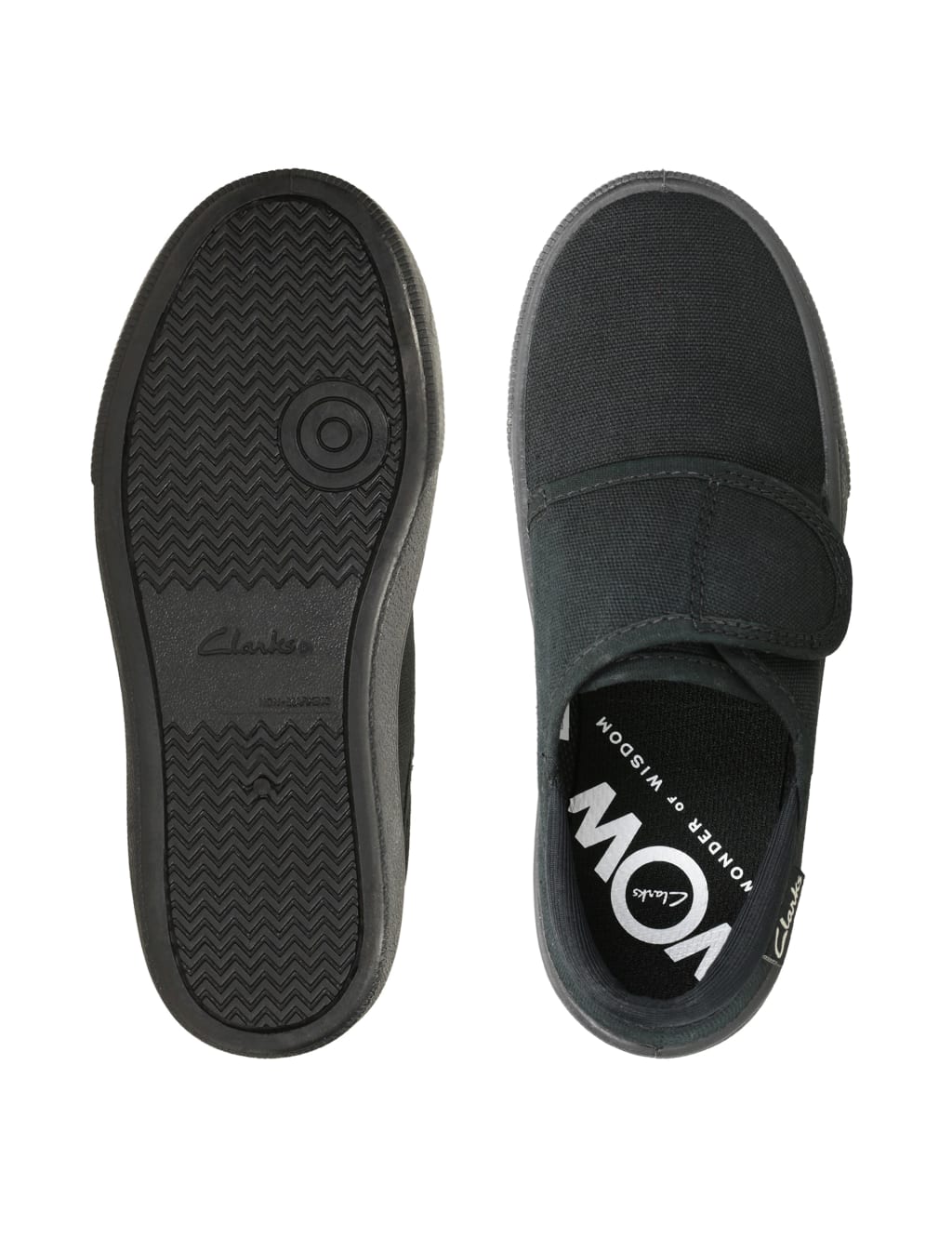 Kids Canvas Riptape Plimsolls 7 Small 5 Large