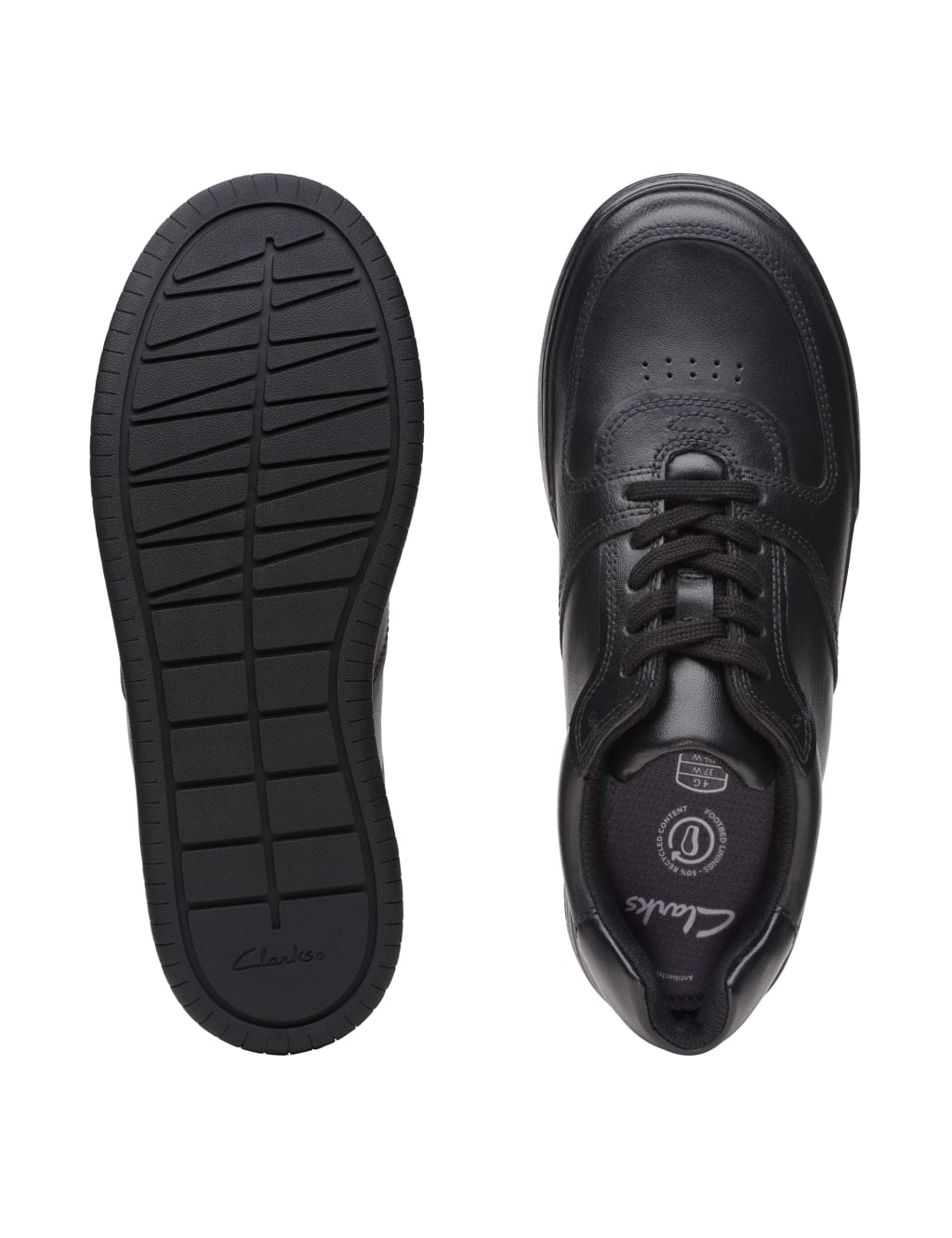 Kids Leather Lace School Shoes 3 Small 8 Small