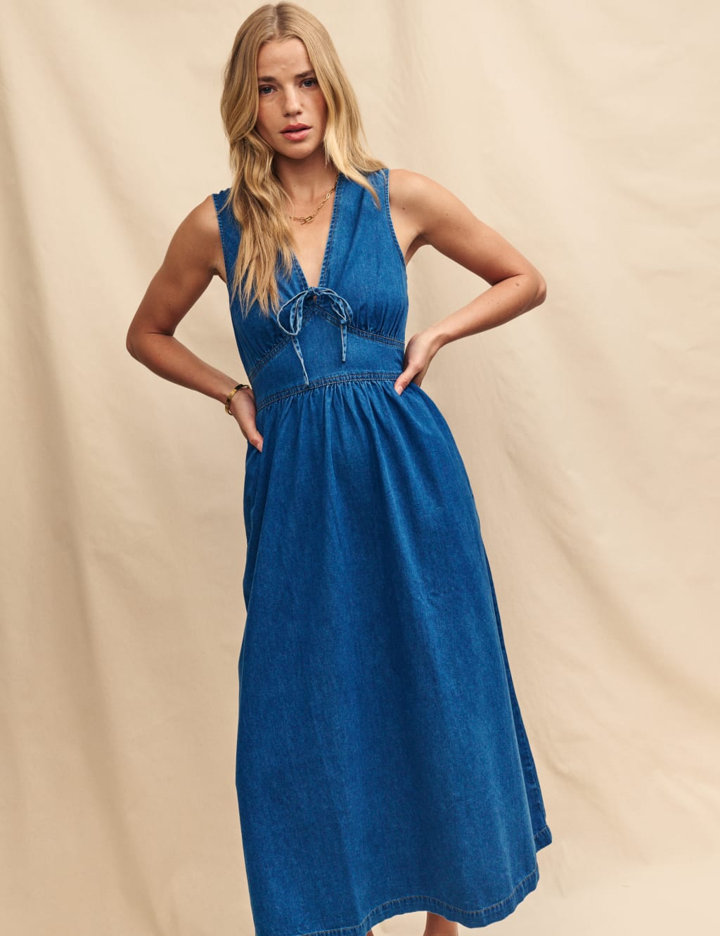 Denim tea dress store