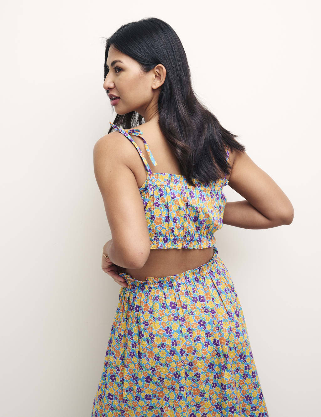 Organic Cotton Floral Crop Top 2 of 4