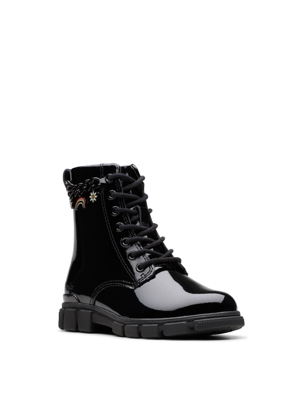 Kids Patent Charm Boots 7 Small 9 Small