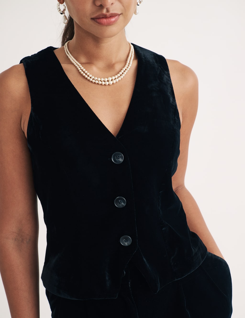 Ladies velvet waistcoat discount