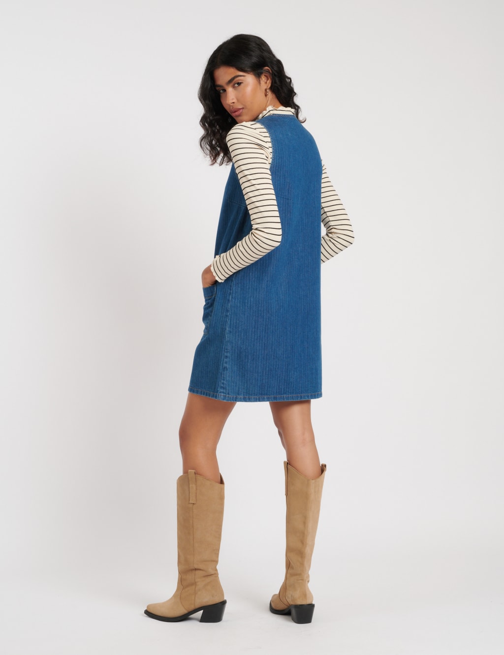 Zip up pinafore dress clearance