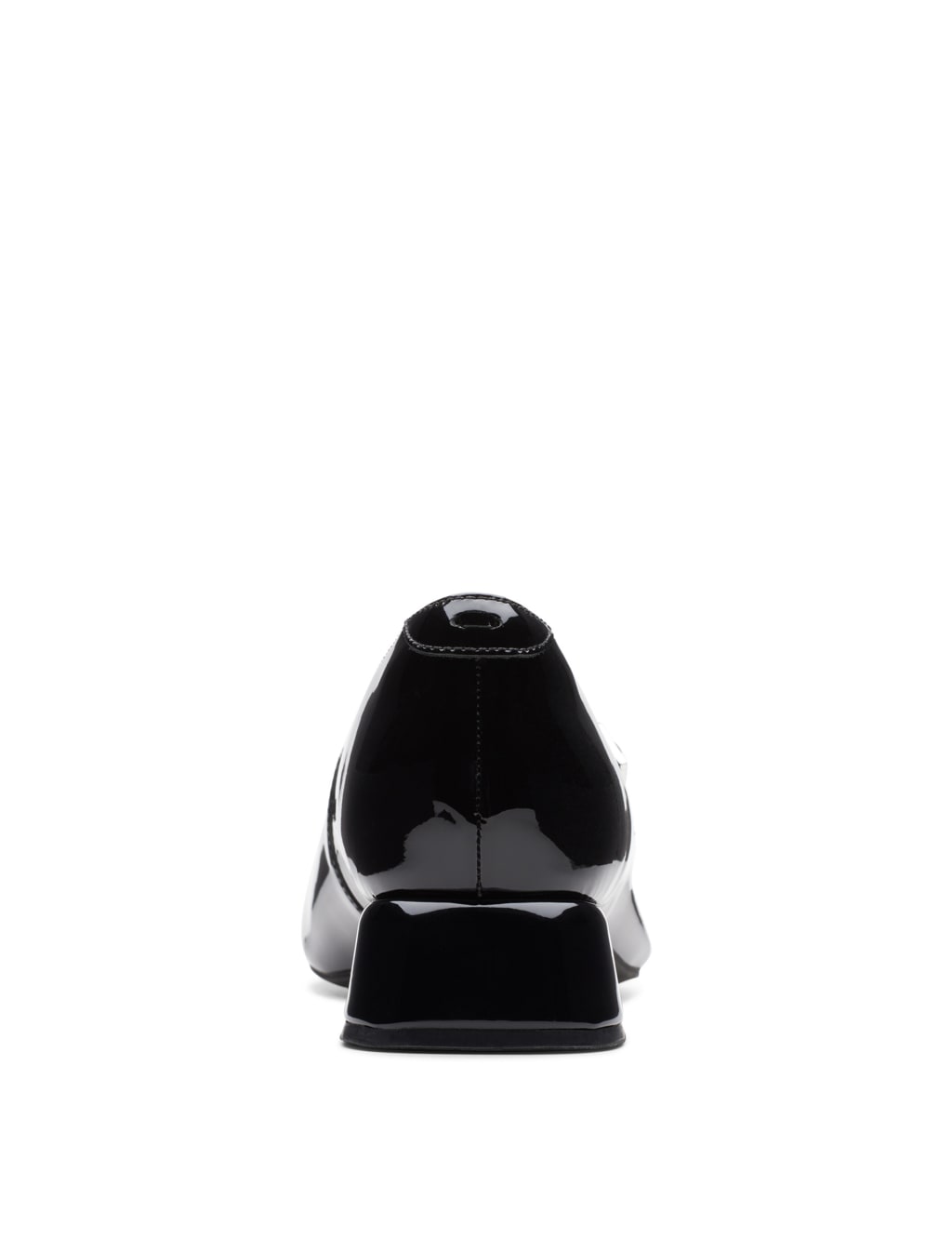 Leather Patent Block Heel Court Shoes 6 of 7
