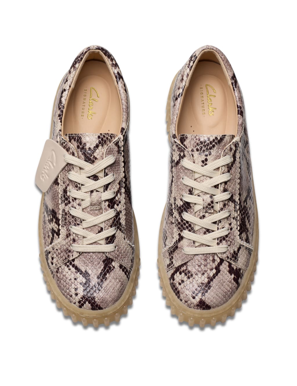 Clarks animal print trainers 2025
