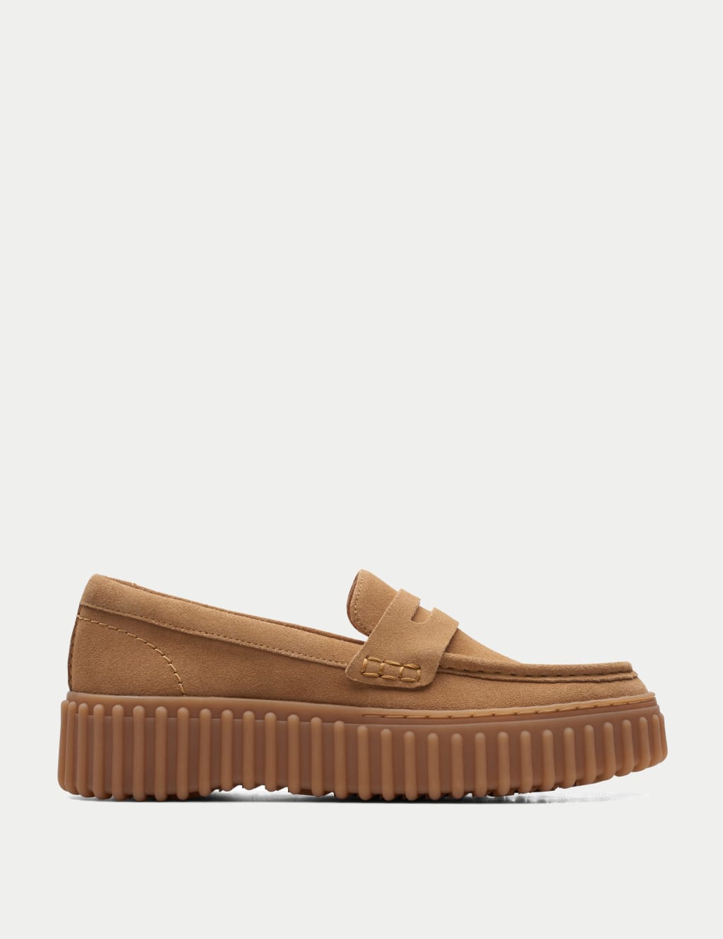 Suede Slip On Flatform Loafers 1 of 7