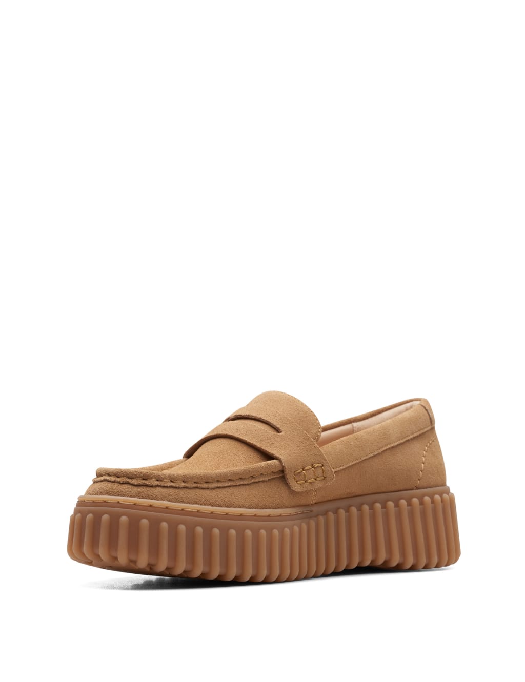 Suede Slip On Flatform Loafers 4 of 7