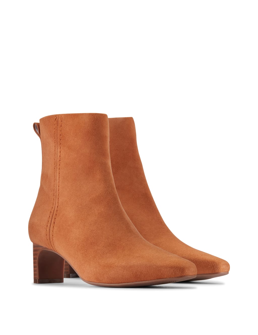 Suede Kitten Heel Chisel Toe Ankle Boots