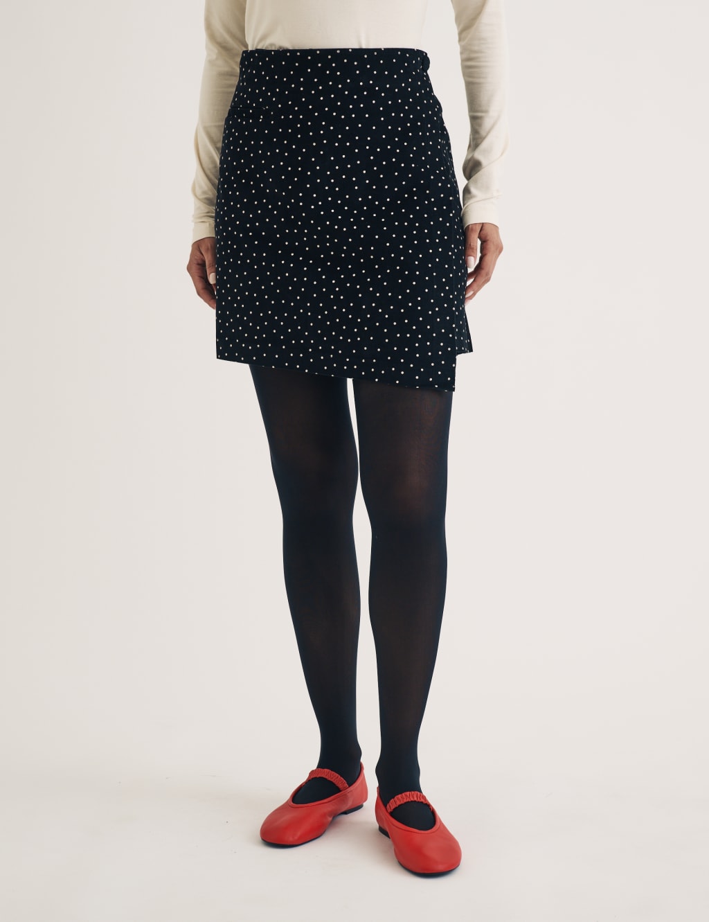 Cord Polka Dot Mini Wrap Skirt Nobody s Child M S