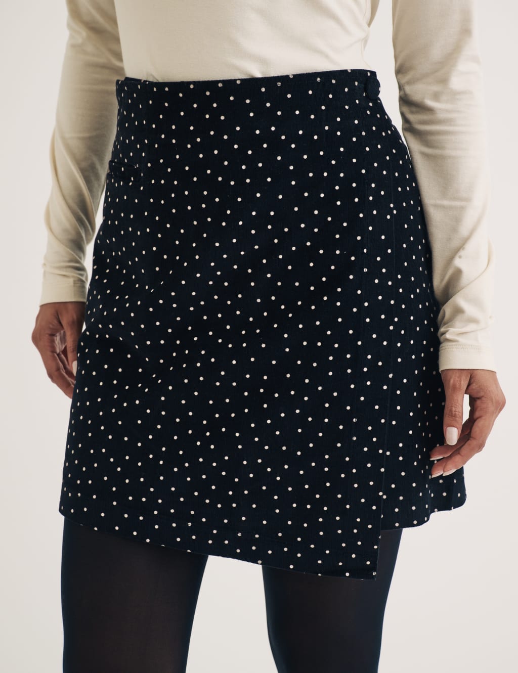 Polka dot wrap skirt top