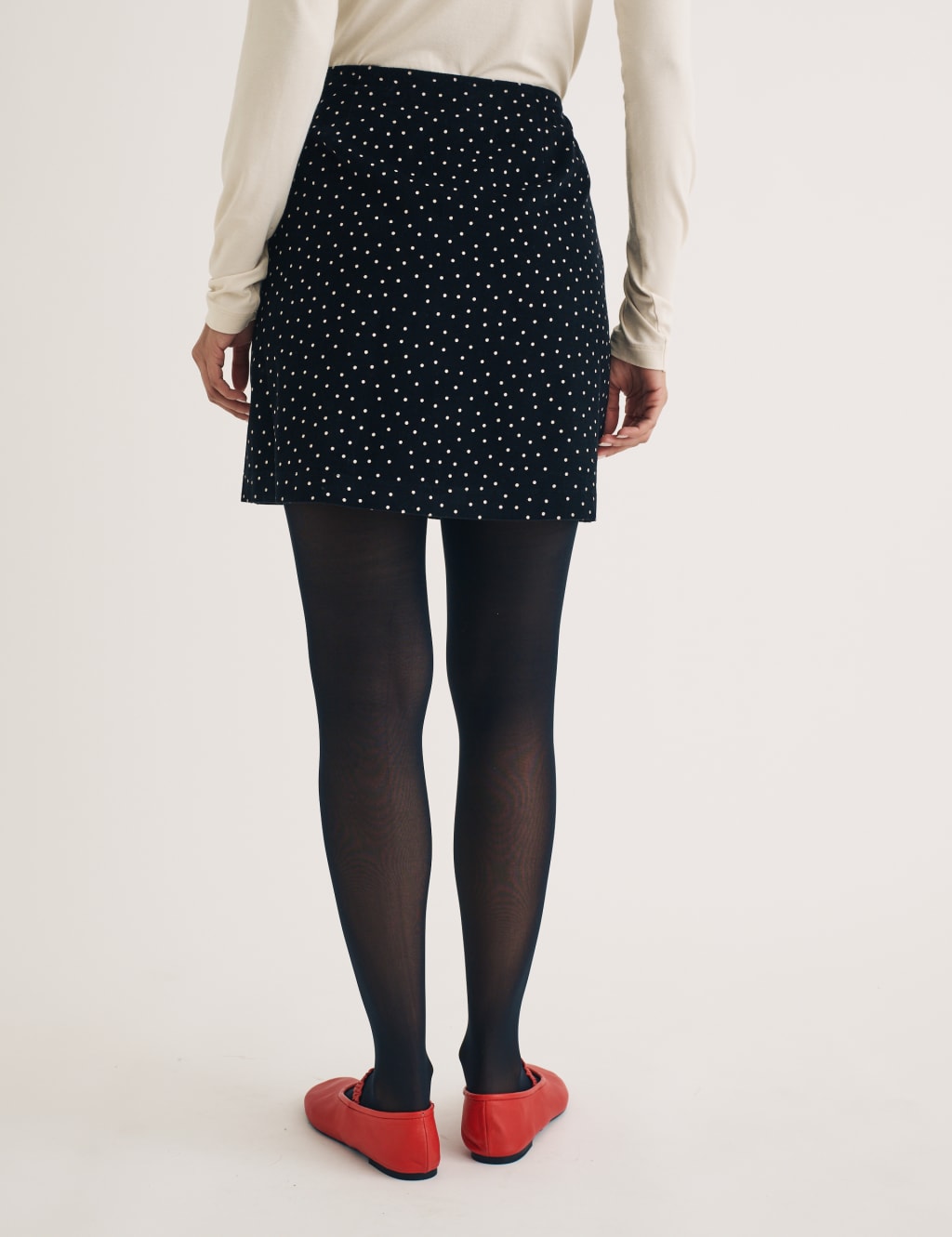 Polka dot wrap mini skirt shop