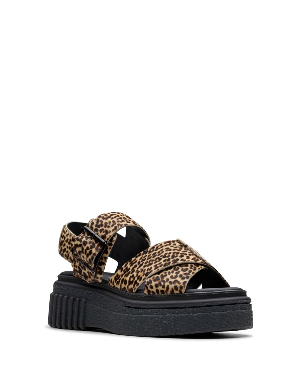 Leather Leopard Print Flatform Sandals 7 of 7
