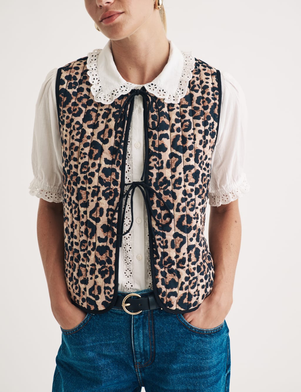 Animal print waistcoat on sale