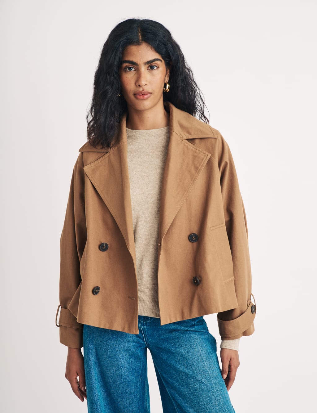 Pure Cotton Double Breasted Trench Coat Nobody s Child M S