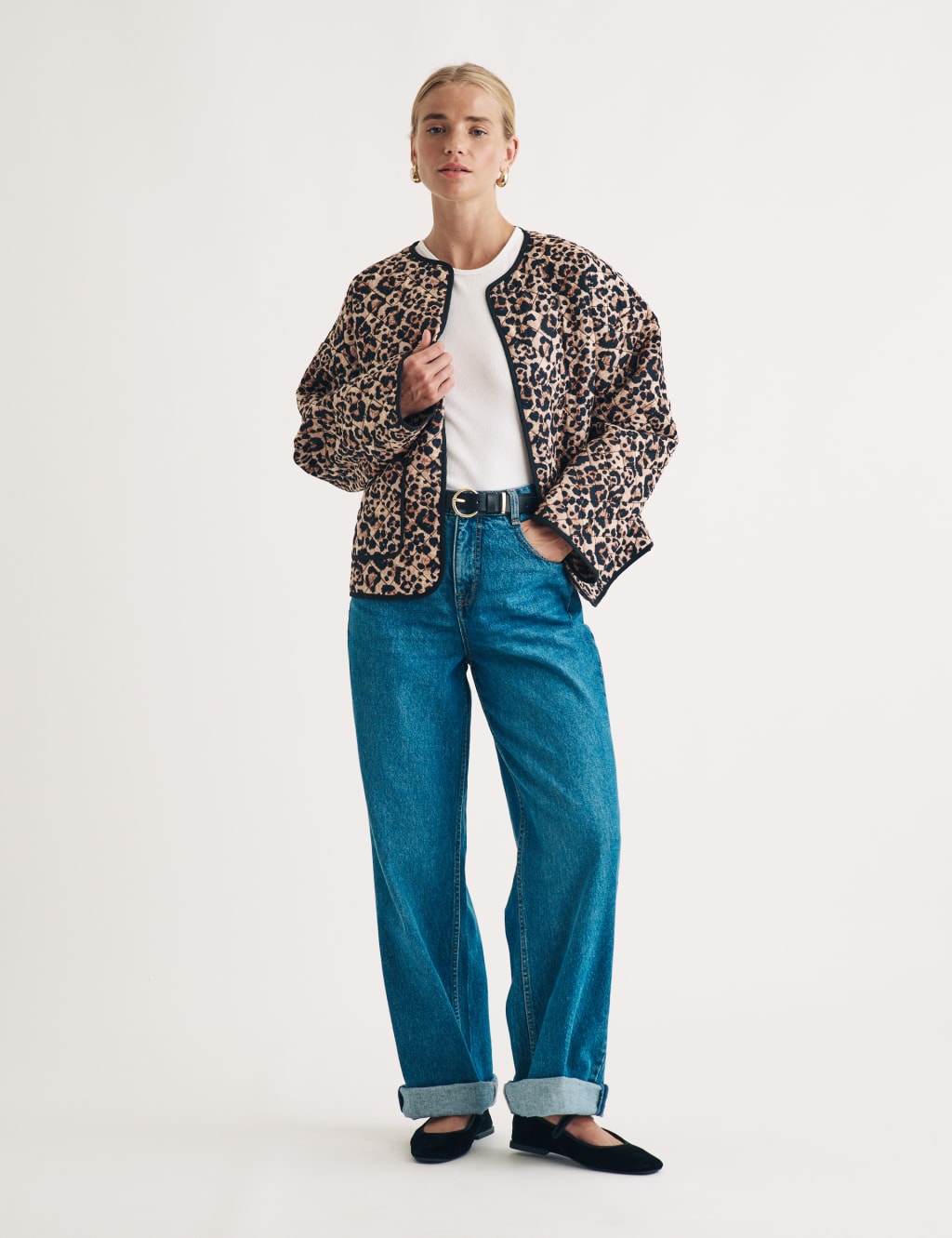 Marks and spencer animal print coat clearance