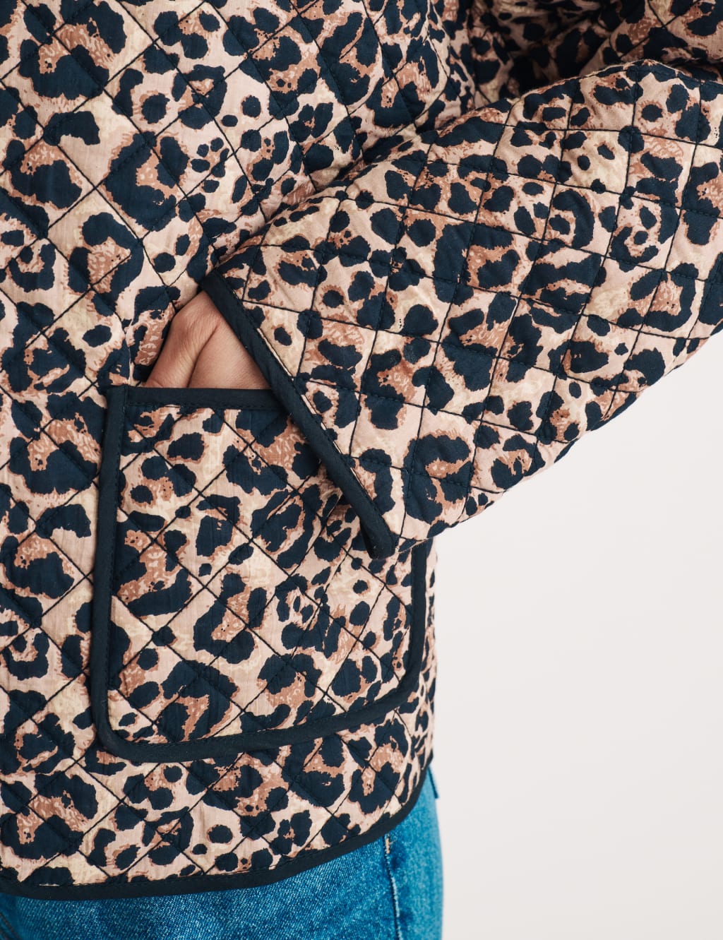 Pure Cotton Animal Print Quilted Jacket Nobody s Child M S