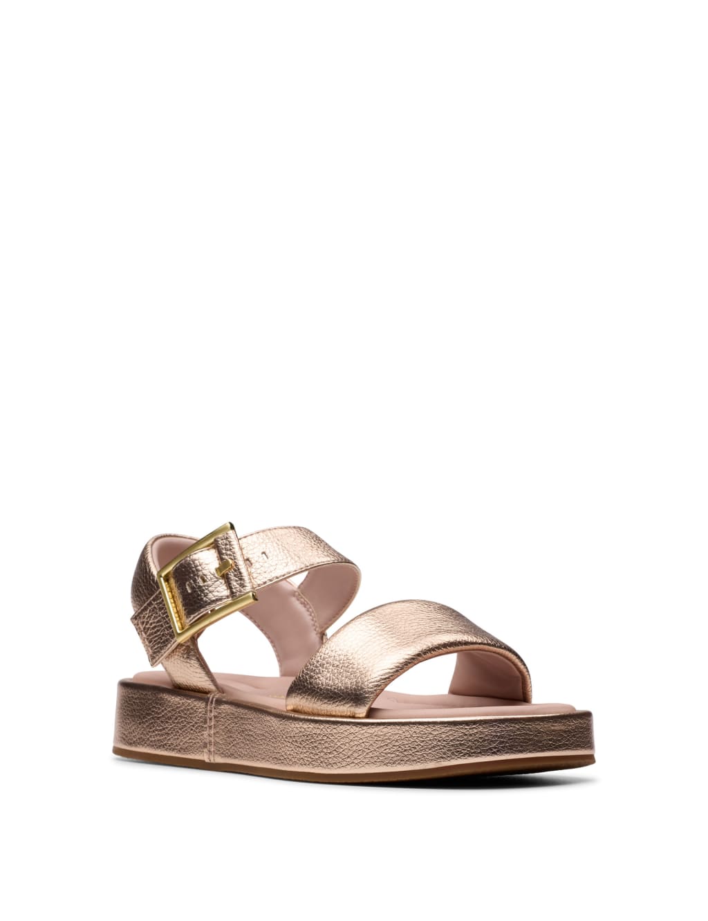 Leather Ankle Strap Flat Sandals 3 of 7