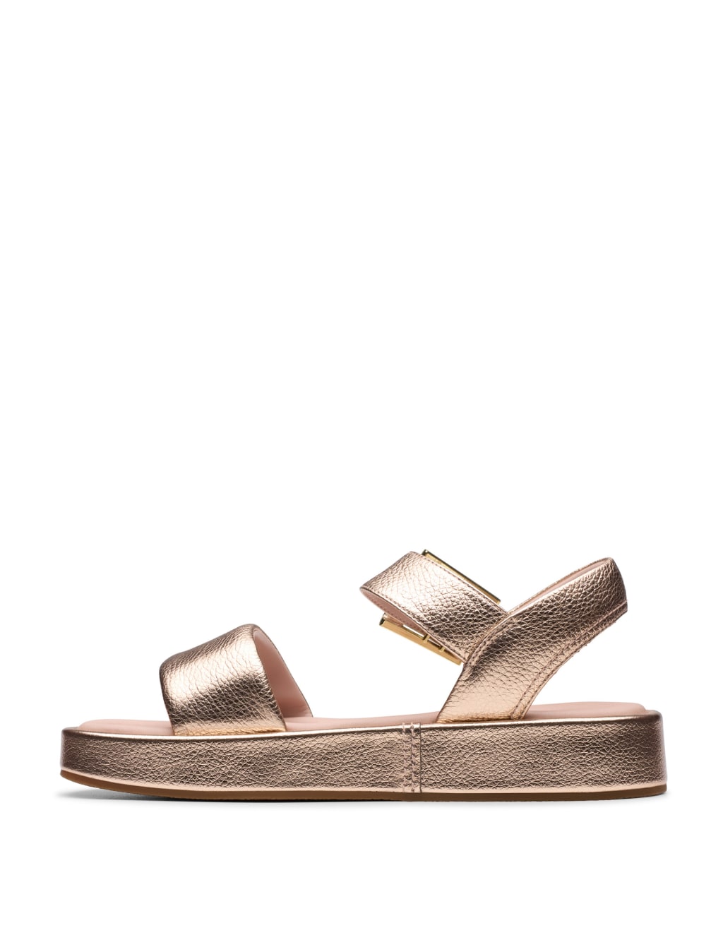 Leather Ankle Strap Flat Sandals 4 of 7