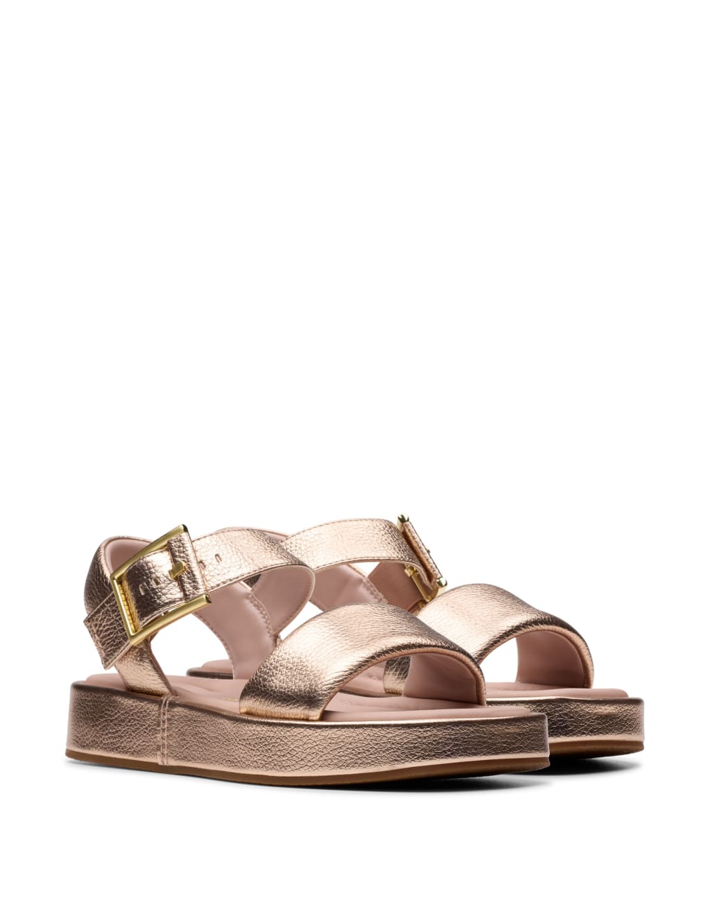 Leather Ankle Strap Flat Sandals 2 of 7