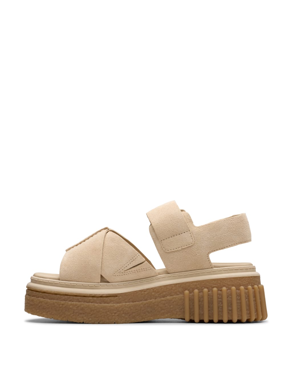 Leather Crossover Ankle Strap Flatform Sandals 3 of 7