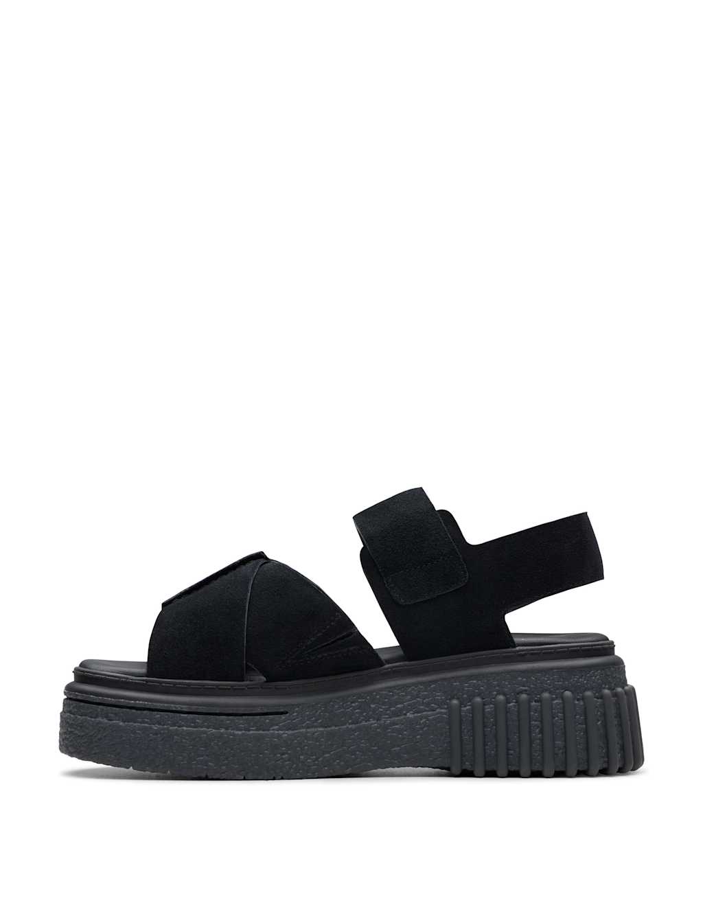 Leather Crossover Ankle Strap Flatform Sandals 3 of 7