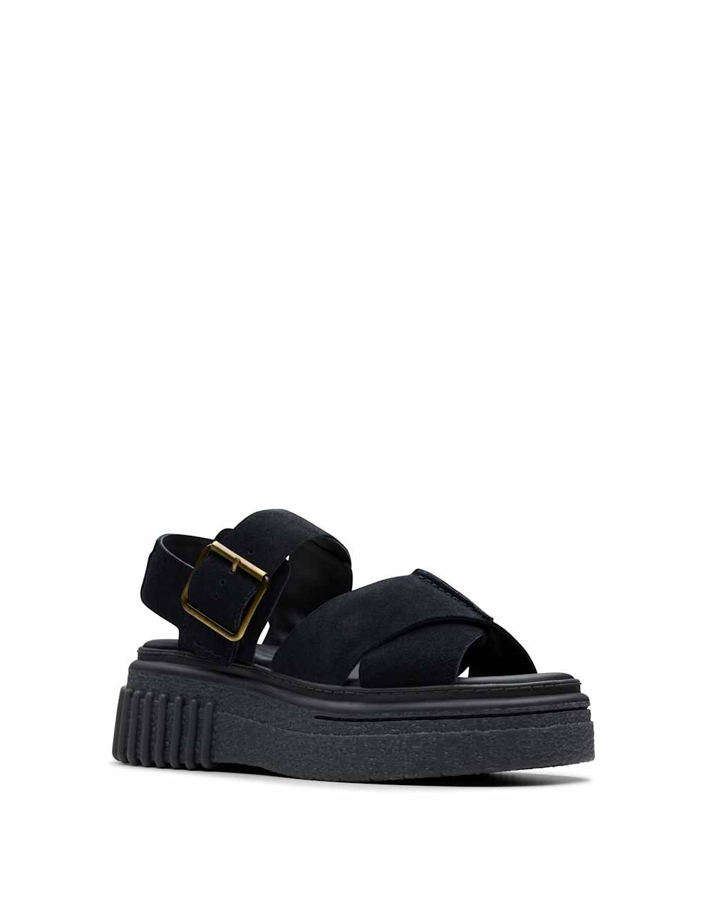Leather Crossover Ankle Strap Flatform Sandals 7 of 7