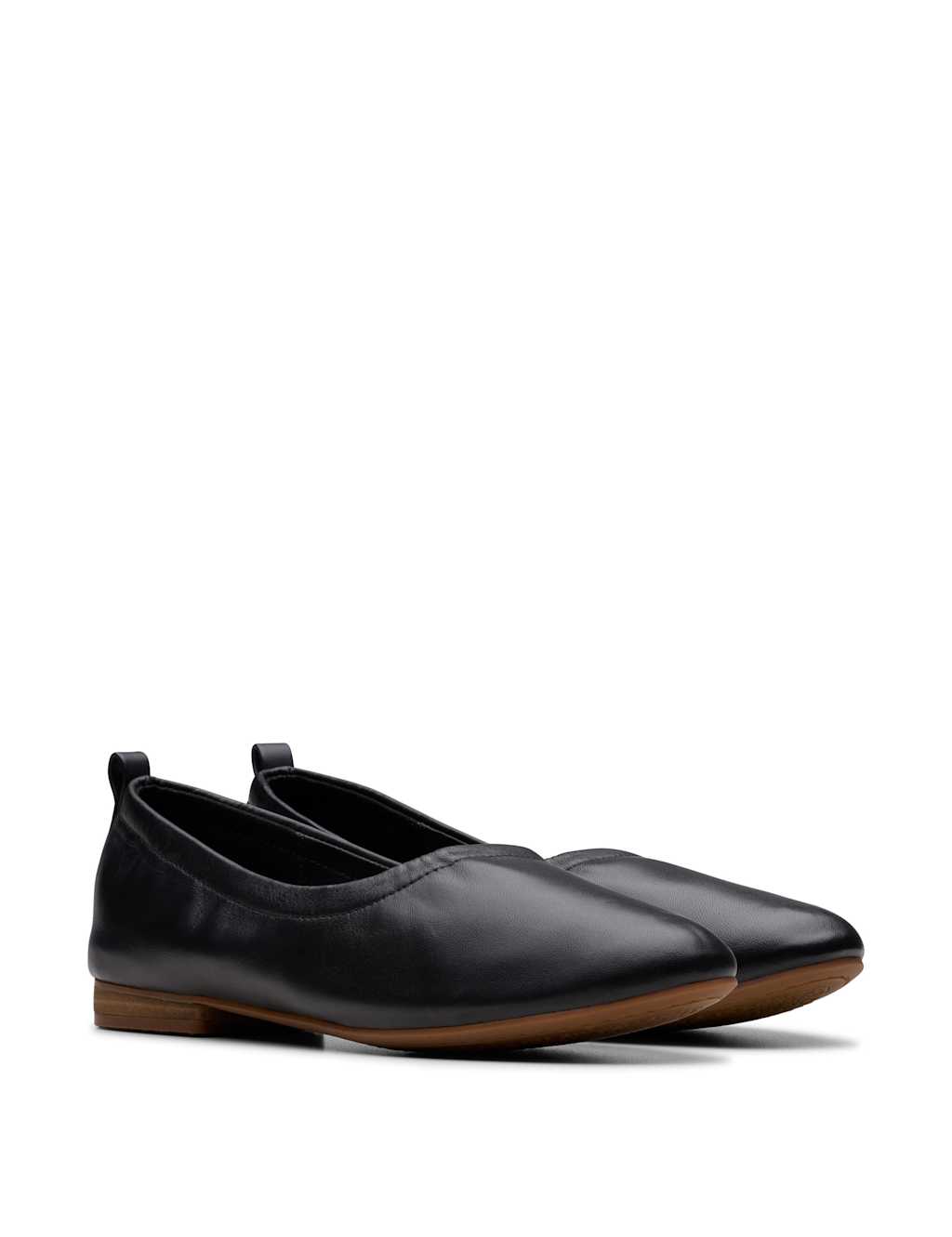 Wide Fit Leather Slip On Block Heel Pumps 2 of 7