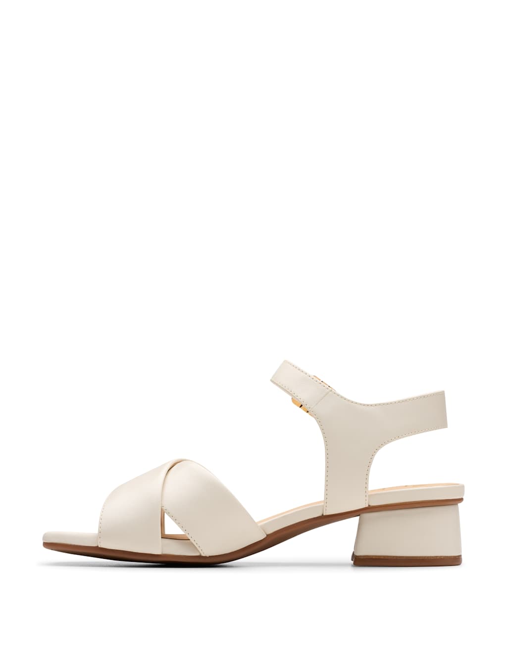 Wide Fit Leather Ankle Strap Block Heel Sandals 3 of 7