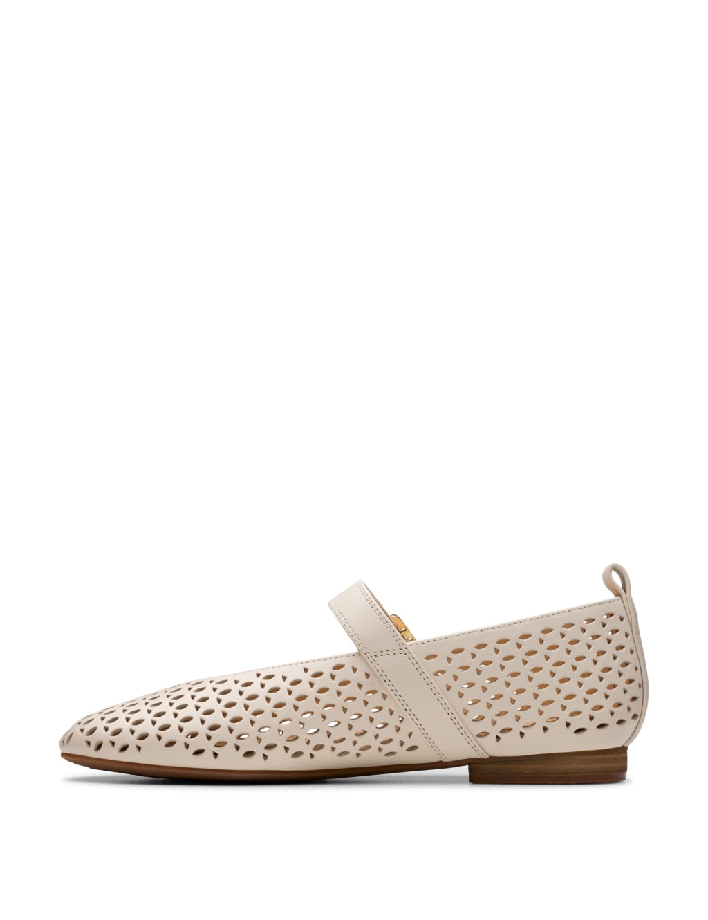 Leather Textured Mary Jane Ballet Pumps 3 of 7