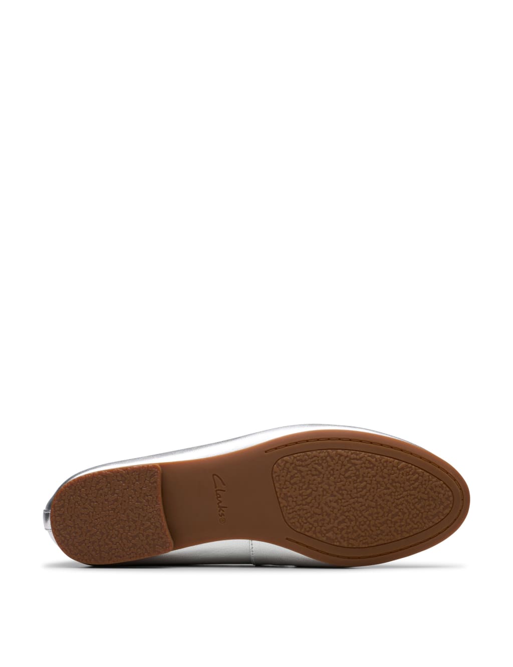 Leather Metallic Flat Pumps 4 of 7