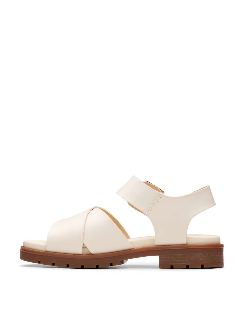 Leather Buckle Footbed Platform Sandals 4 of 7