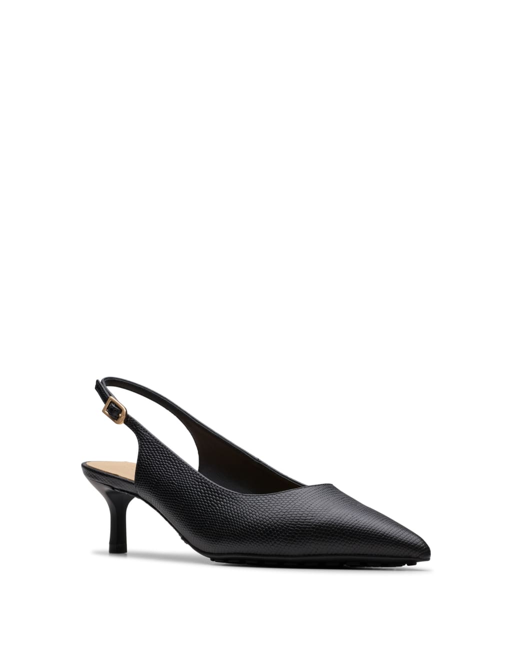 Leather Stiletto Heel Pointed Slingback Shoes 7 of 7