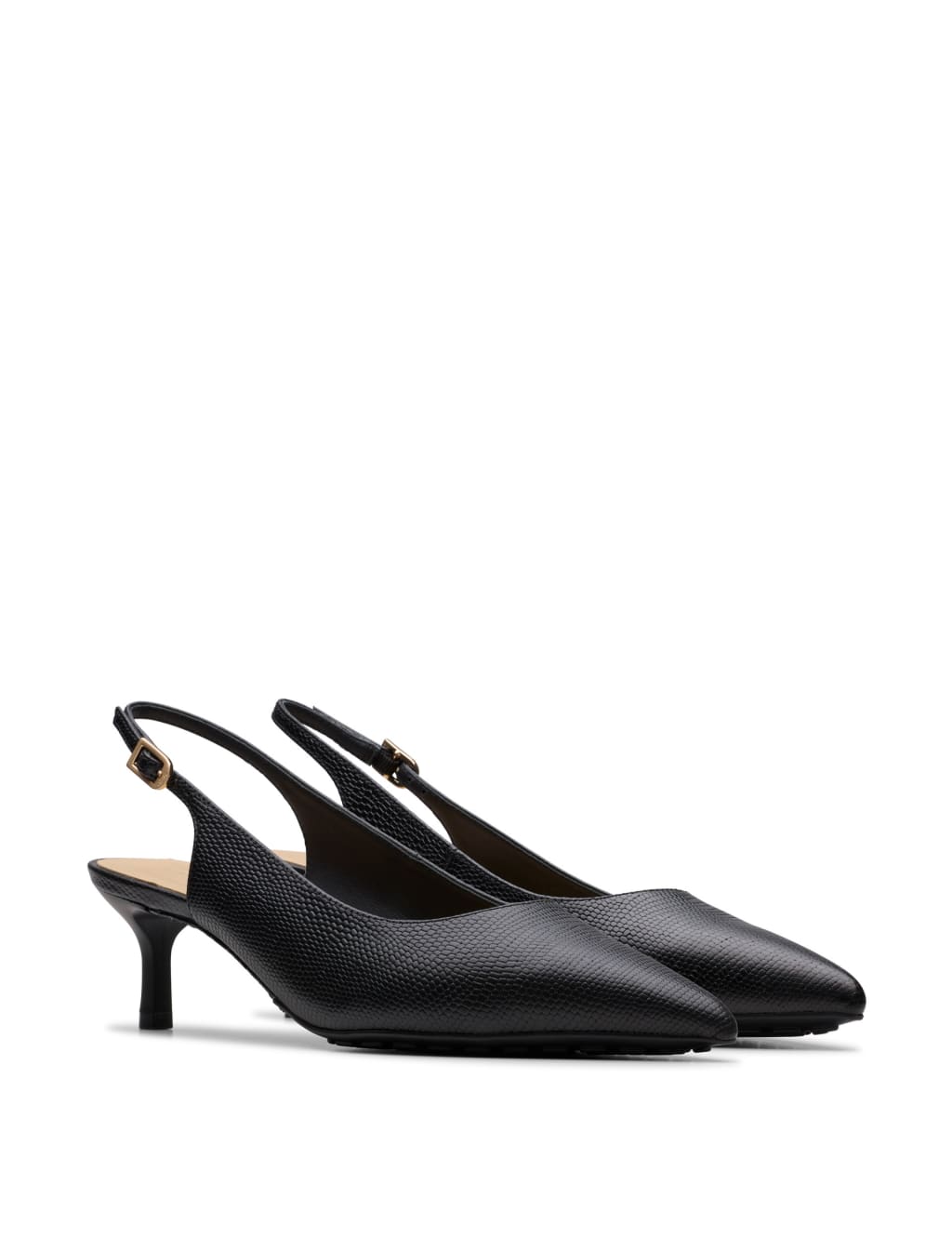 Leather Stiletto Heel Pointed Slingback Shoes 2 of 7