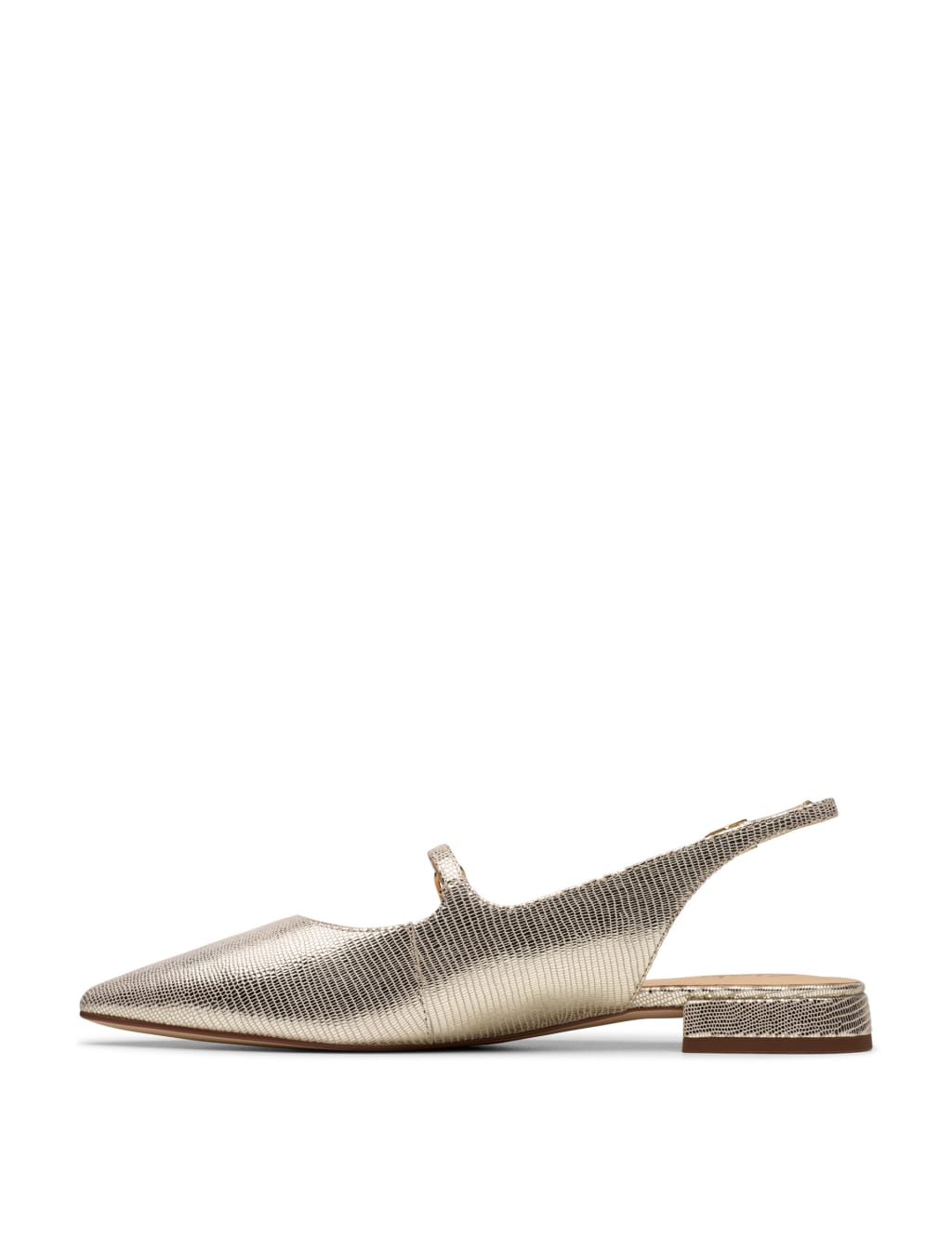 Leather Flat Pointed Slingback Shoes 3 of 7