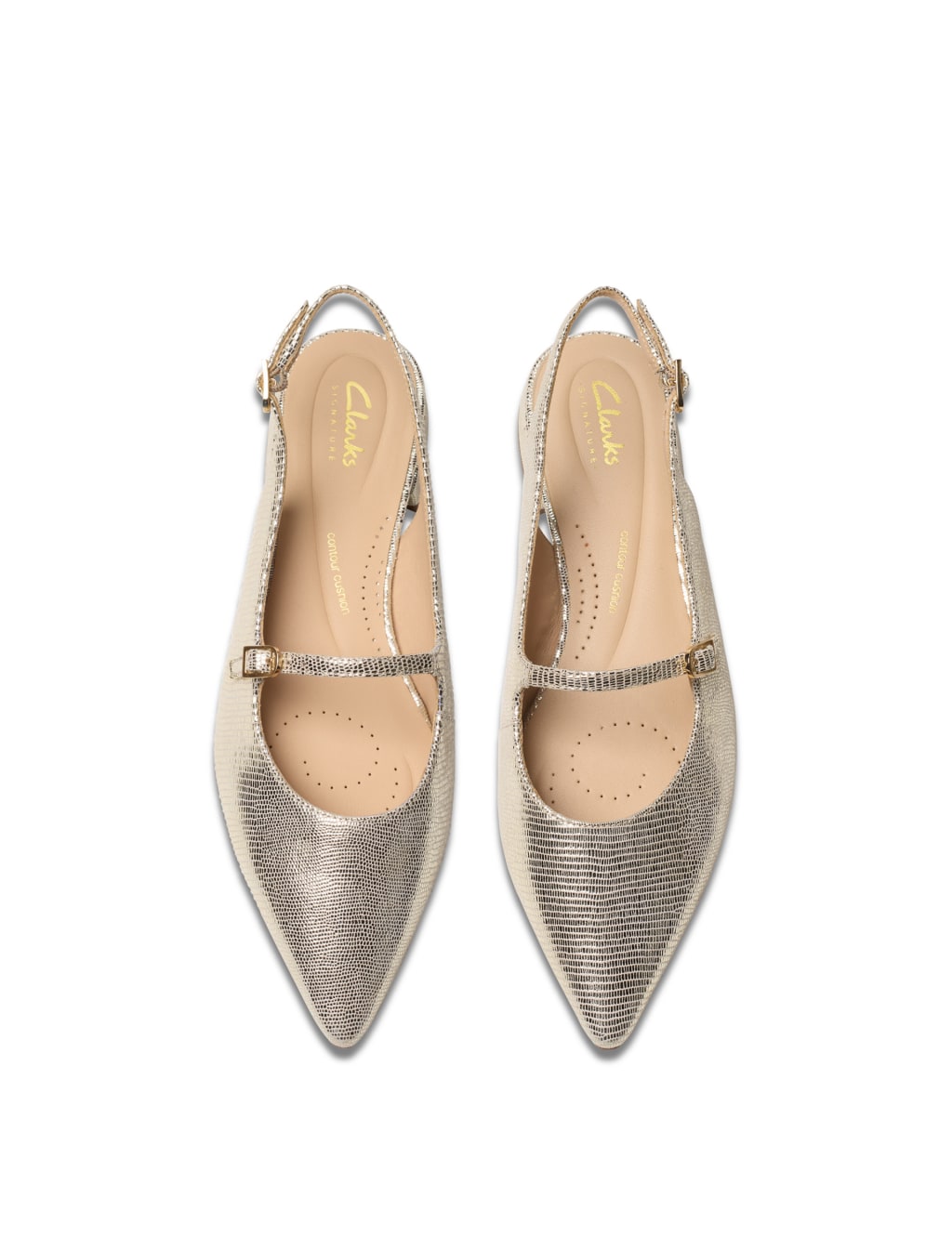 Leather Flat Pointed Slingback Shoes 6 of 7