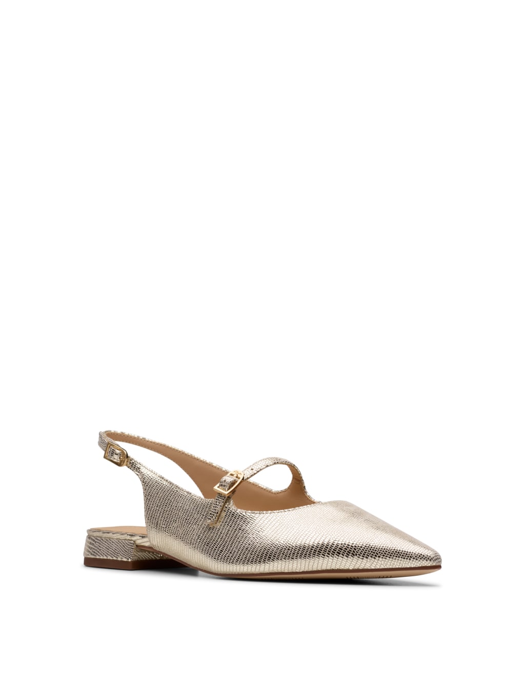 Leather Flat Pointed Slingback Shoes 7 of 7