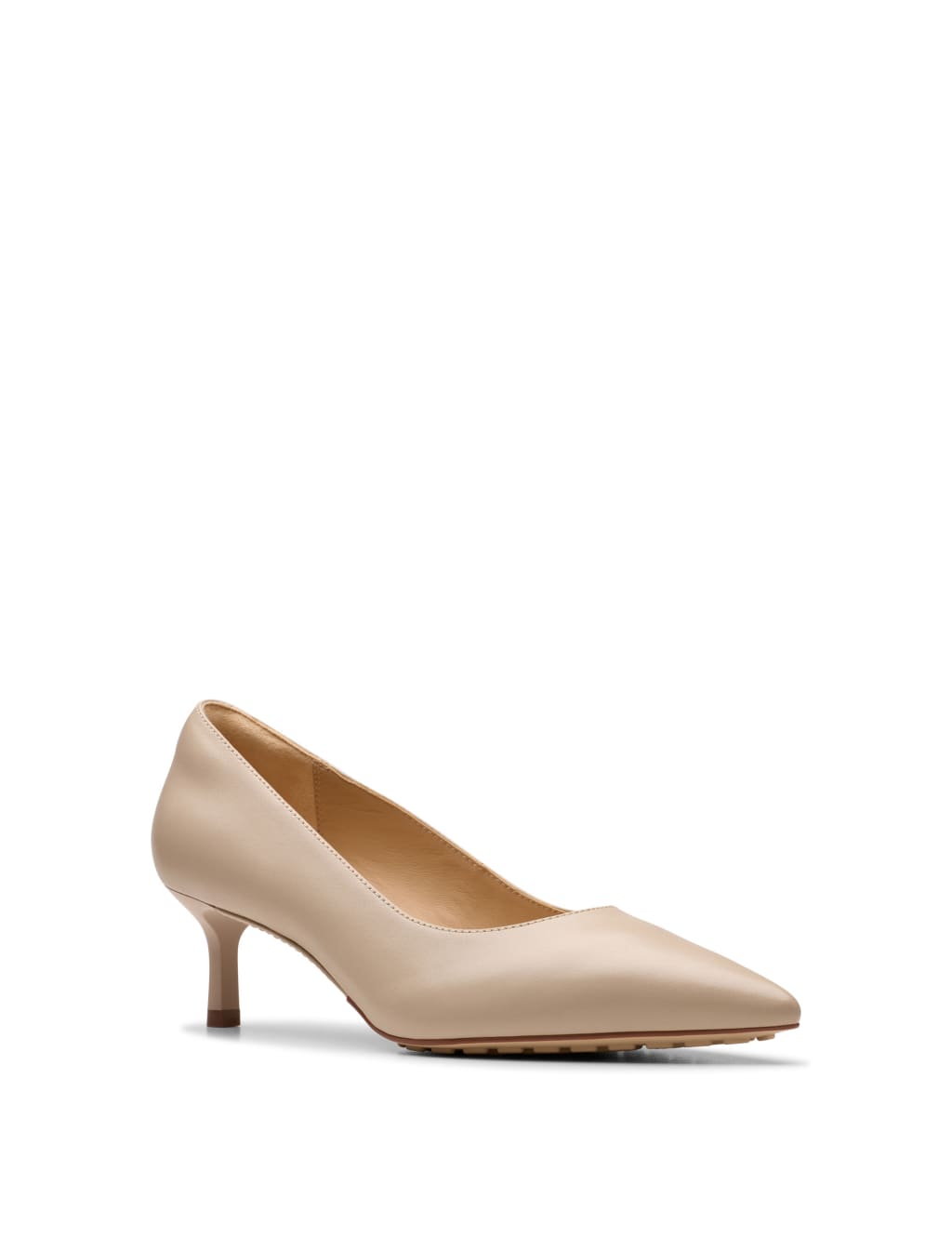 Leather Kitten Heel Pointed Court Shoes 7 of 7