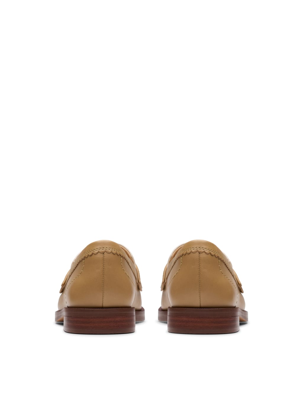 Leather Block Heel Loafers 5 of 7
