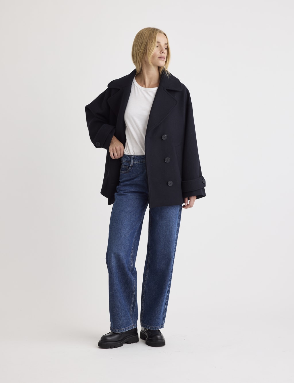 Relaxed wool coat hot sale