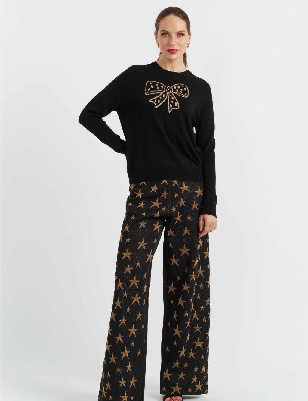 Wool Rich Bow Jumper with Cashmere Chinti Parker M S